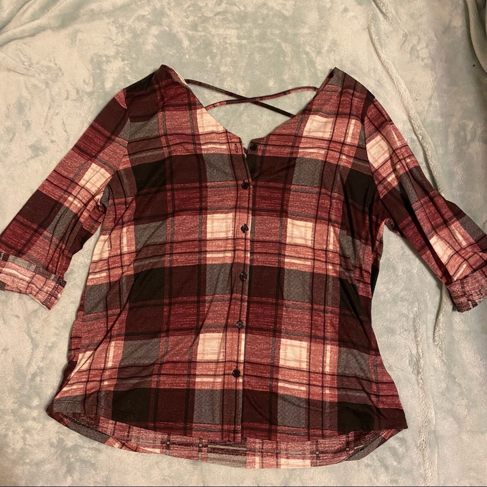 French laundry plaid top